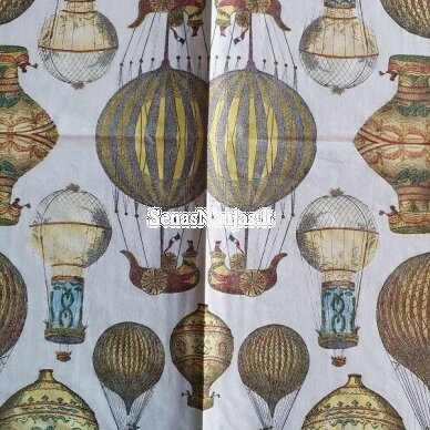 Paper napkin for decoupage AIR BALLOONS, 1/4 folded 2