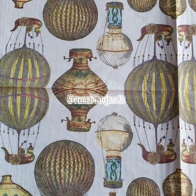 Paper napkin for decoupage AIR BALLOONS, 1/4 folded 4