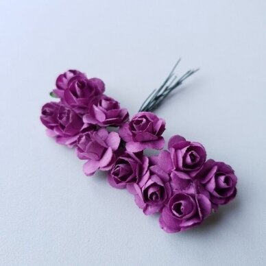 Popierinės rožytės, šviesi violetinė sp., 12 žiedų