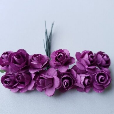 Popierinės rožytės, šviesi violetinė sp., 12 žiedų 2