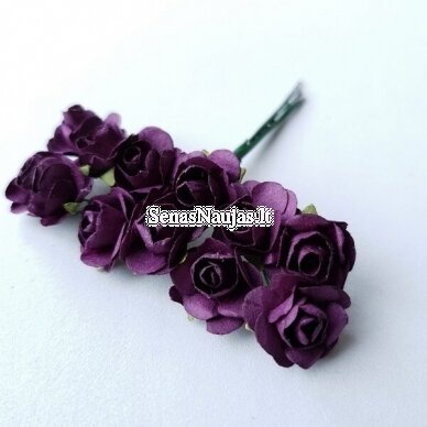 Popierinės rožytės, tamsi violetinė sp., 12 žiedų