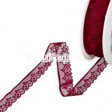 Dark red color lace