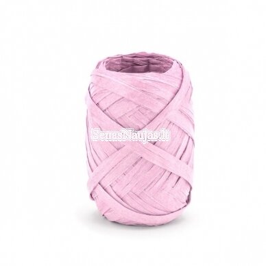 Rafija juostelės ritinėlis, rožinė spalva