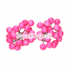 Pink color artificial berry-balls, 40 pieces