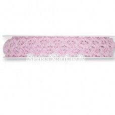 Pink color crochet lace