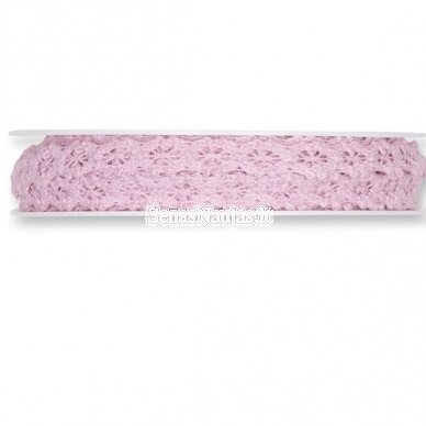 Pink color crochet lace 1