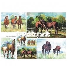 Rice paper for decoupage, scrapbooking HORSE
