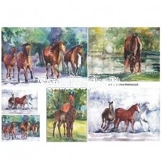 Rice paper for decoupage HORSES