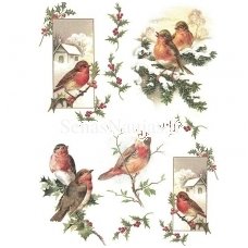 Rice paper for decoupage, scrapbooking ROBIN
