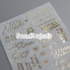 Rice paper for decoupage (gold, MERRY CHRISTMAS)