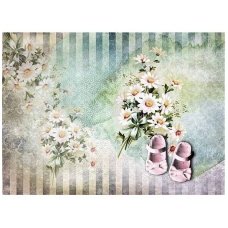 Rice paper for decoupage, scrapbooking DAISIES