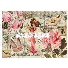Rice paper for decoupage, scrapbooking VICTORIAN LADY