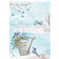 Rice paper for decoupage BLUE WINTER