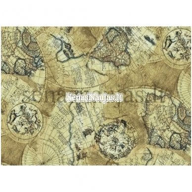 Rice paper for decoupage, scrapbooking OLD MAPS