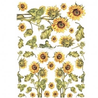 Rice paper for decoupage, scrapbooking SUNFLOWERS