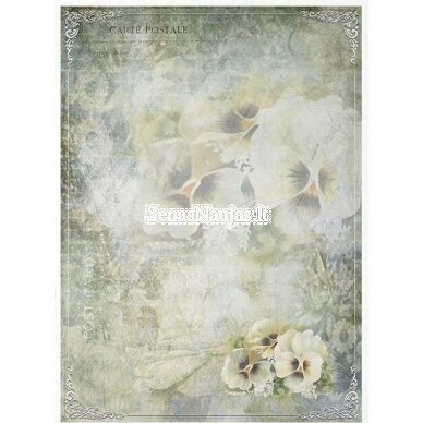 Rice paper for decoupage, scrapbooking PANSY