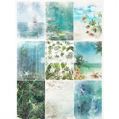 Rice paper for decoupage, scrapbooking TROPICAL DREAMS