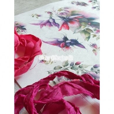 Rice paper for decoupage, scrapbooking FUCHSIA 5
