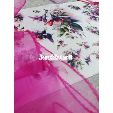 Rice paper for decoupage, scrapbooking FUCHSIA 3