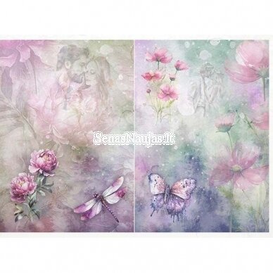 Rice paper for decoupage, scrapbooking COUPLES IN LOVE