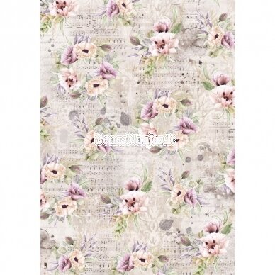Rice paper for decoupage, scrapbooking FLOWER DANCE