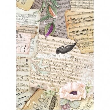 Rice paper for decoupage, scrapbooking SHEET MUSIC
