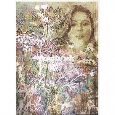 Rice paper for decoupage, scrapbooking FEMALE FACE