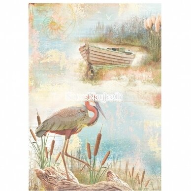 Rice paper for decoupage HERON