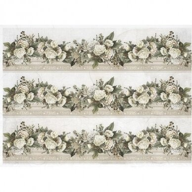 Rice paper for decoupage FLOWERS GARLANDS