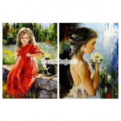 Rice paper for decoupage WOMAN AND GIRL, 1 sheet