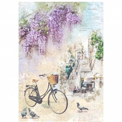Rice paper for decoupage SPRING IN PARIS