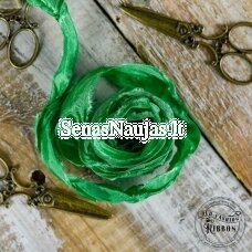 Old-style satin ribbon (lush green color)