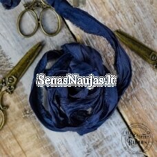 Old-style satin ribbon (navy blue color)