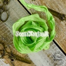 Old-style satin ribbon (lime color)