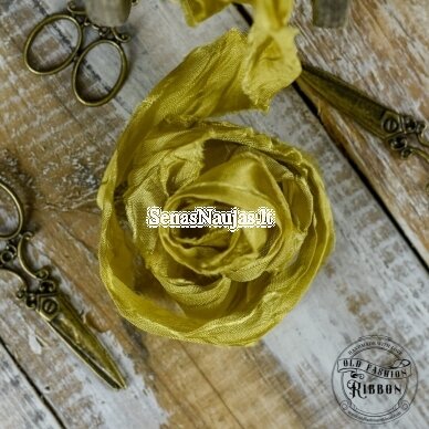 Old-style satin ribbon (mustard color)