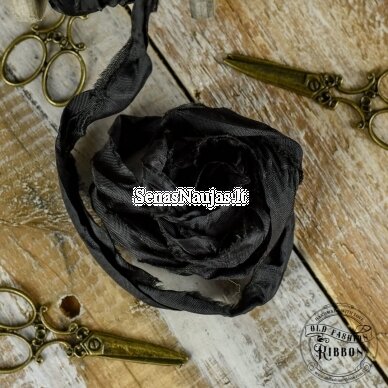 Old-style satin ribbon (black color)