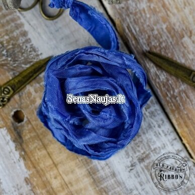 Old-style satin ribbon (blue color)