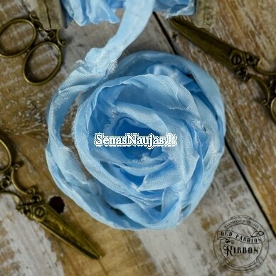 Old-style satin ribbon (light blue color)