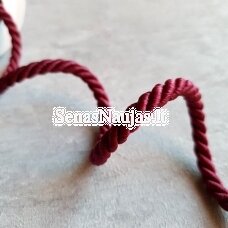 Thick decorative cord, maroon color