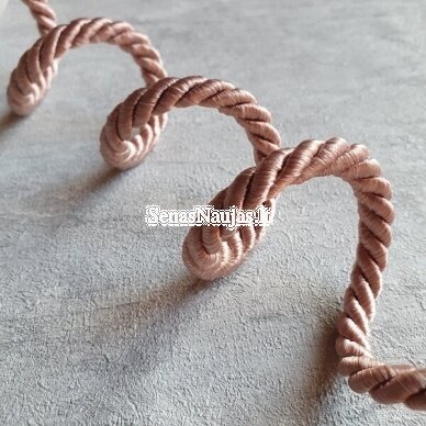 Thick decorative cord, pink beige color