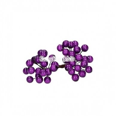 Light violet color artificial berry-balls, 40 pieces