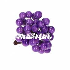 Violet color artificial berry-balls, 40 pieces