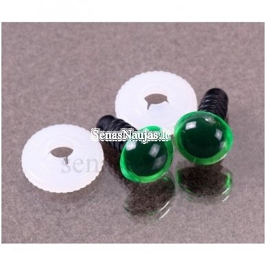 Plastic safety eyes green, 1 pair